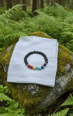 Multicolor Premium Lava Chakra Crystal Bracelet Men & Women