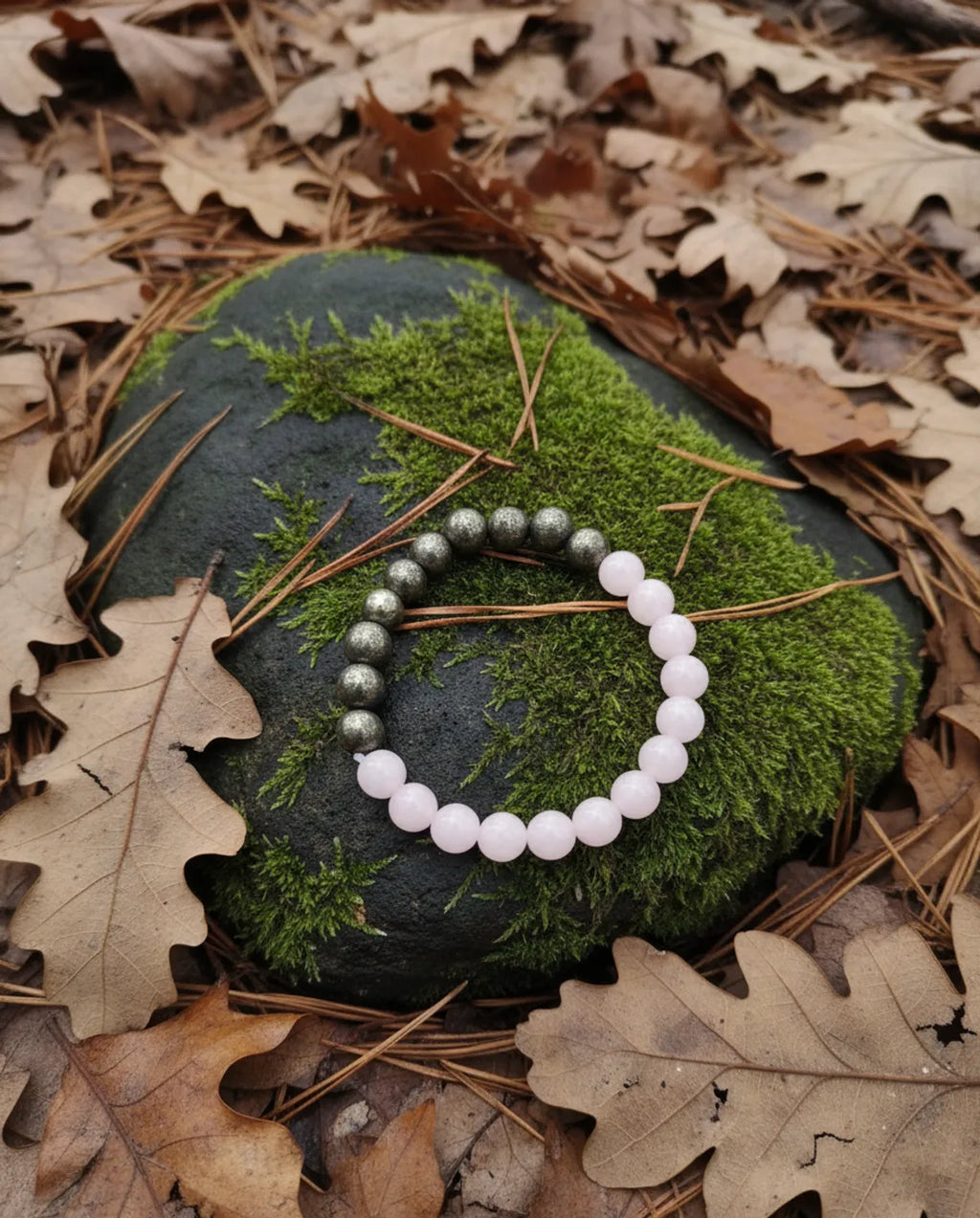 Rose Quartz Premium Pyrite Crystal Bracelet Men & Women