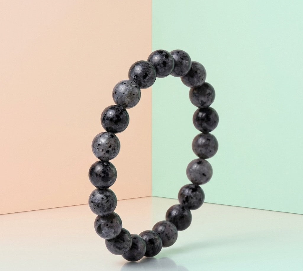 Natural Larvikite Bracelet for Men and Women