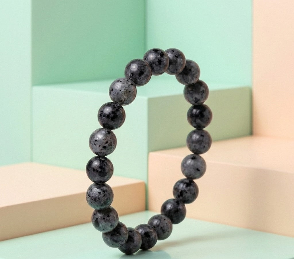 Natural Larvikite Bracelet for Men and Women