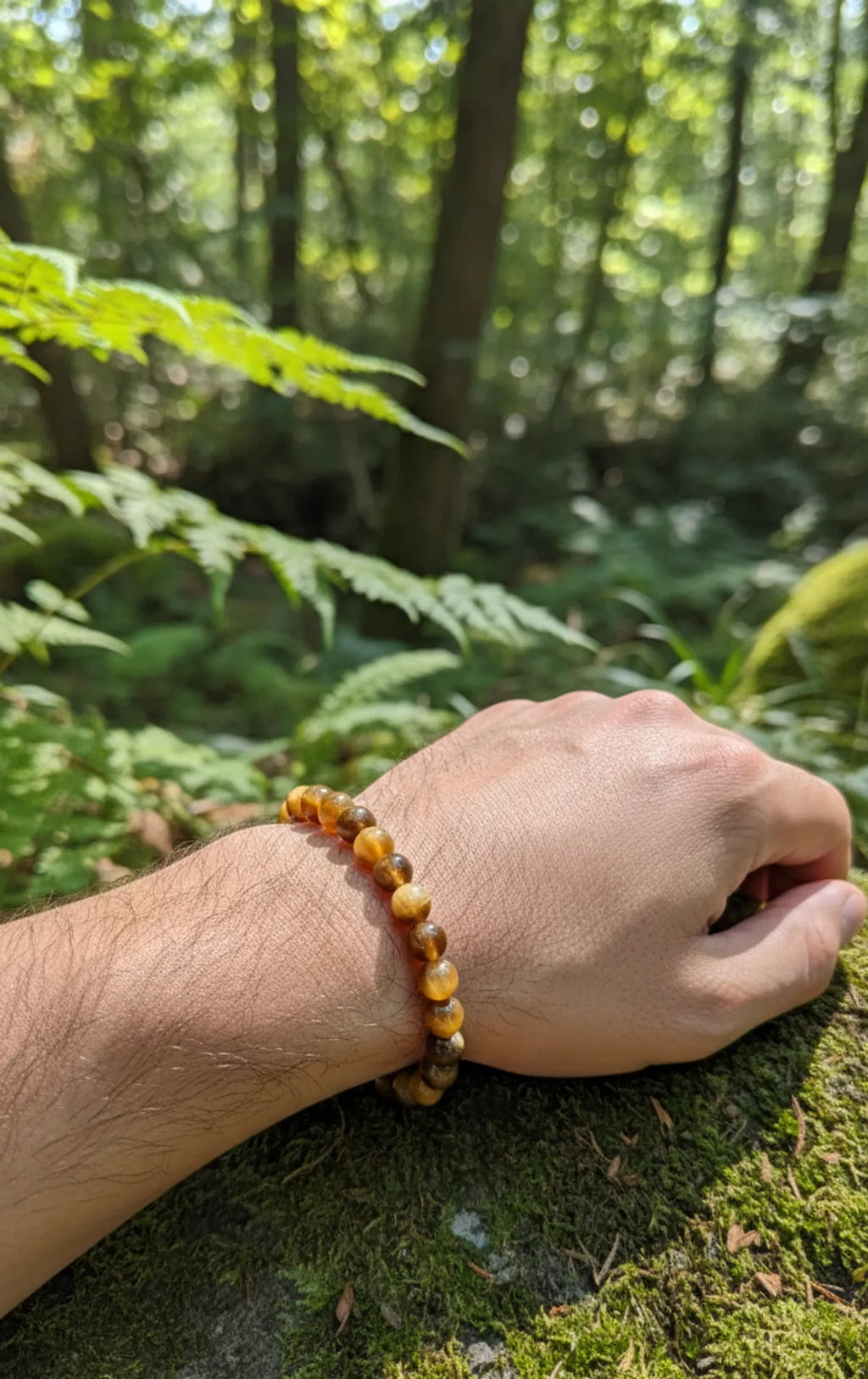 Yellow Premium Cats Eye Crystal Bracelet Men & Women