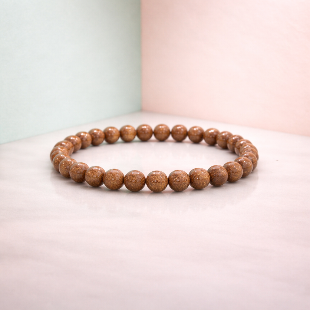 Reddish Brown Premium Sunstone Crystal Bracelet Men  & Women