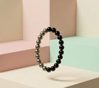 Black Charcoal Pyrite Tourmaline Bracelet For Men &  Women